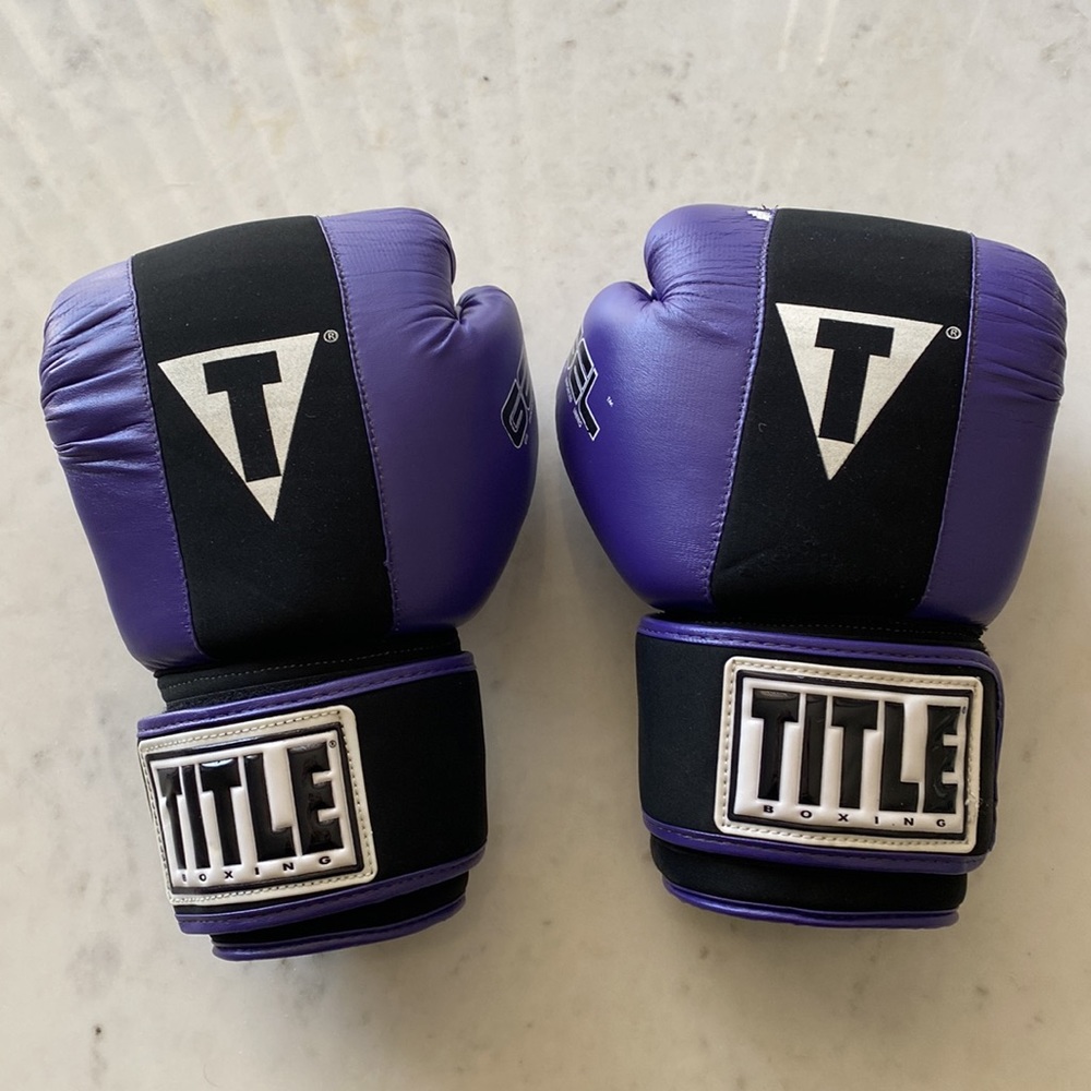 Title Boxing Boxing Gloves Purple Black Gel Enforced … Gem